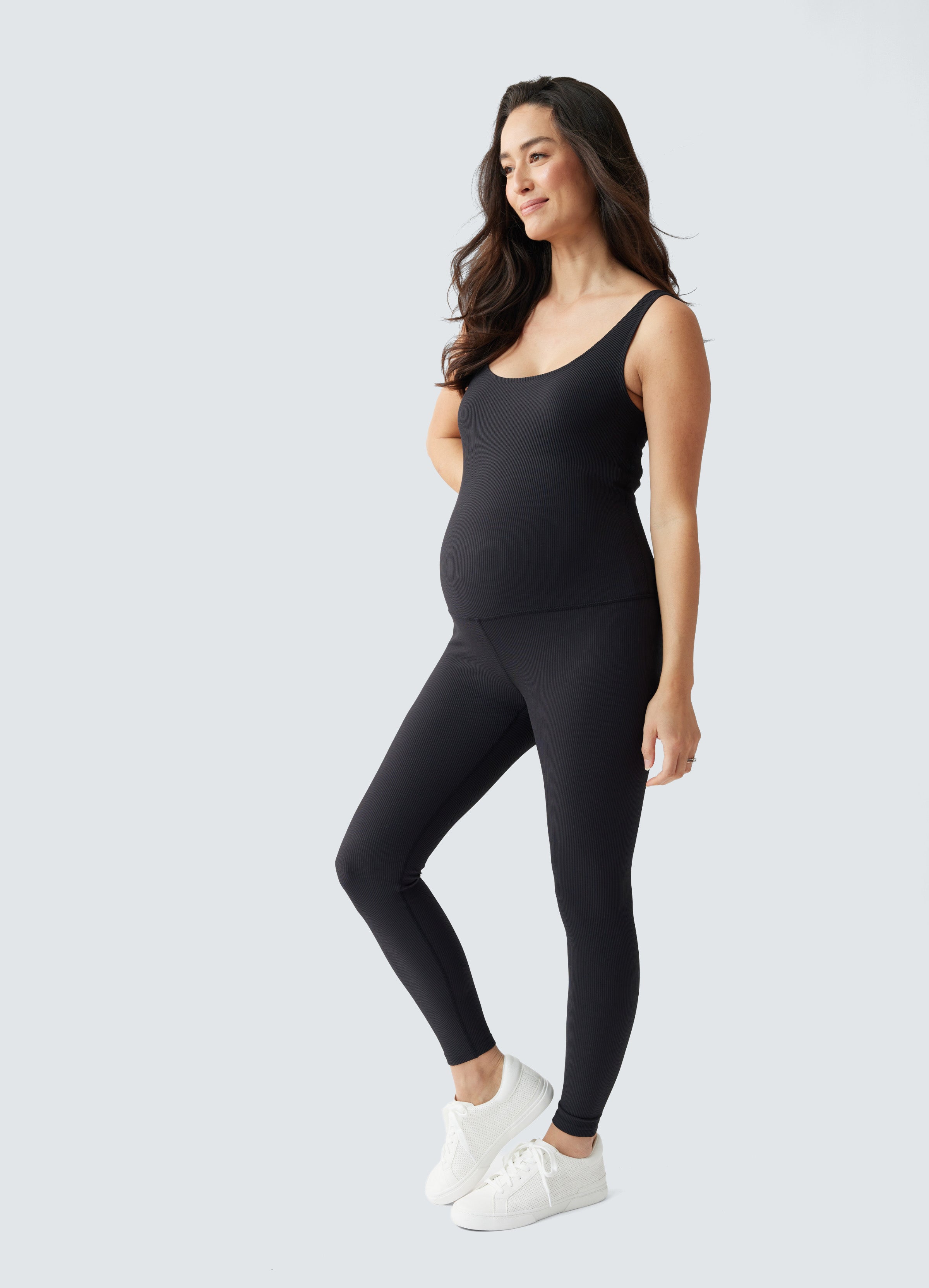 Ribbed Maternity Full Length Bodysuit – Ingrid+Isabel