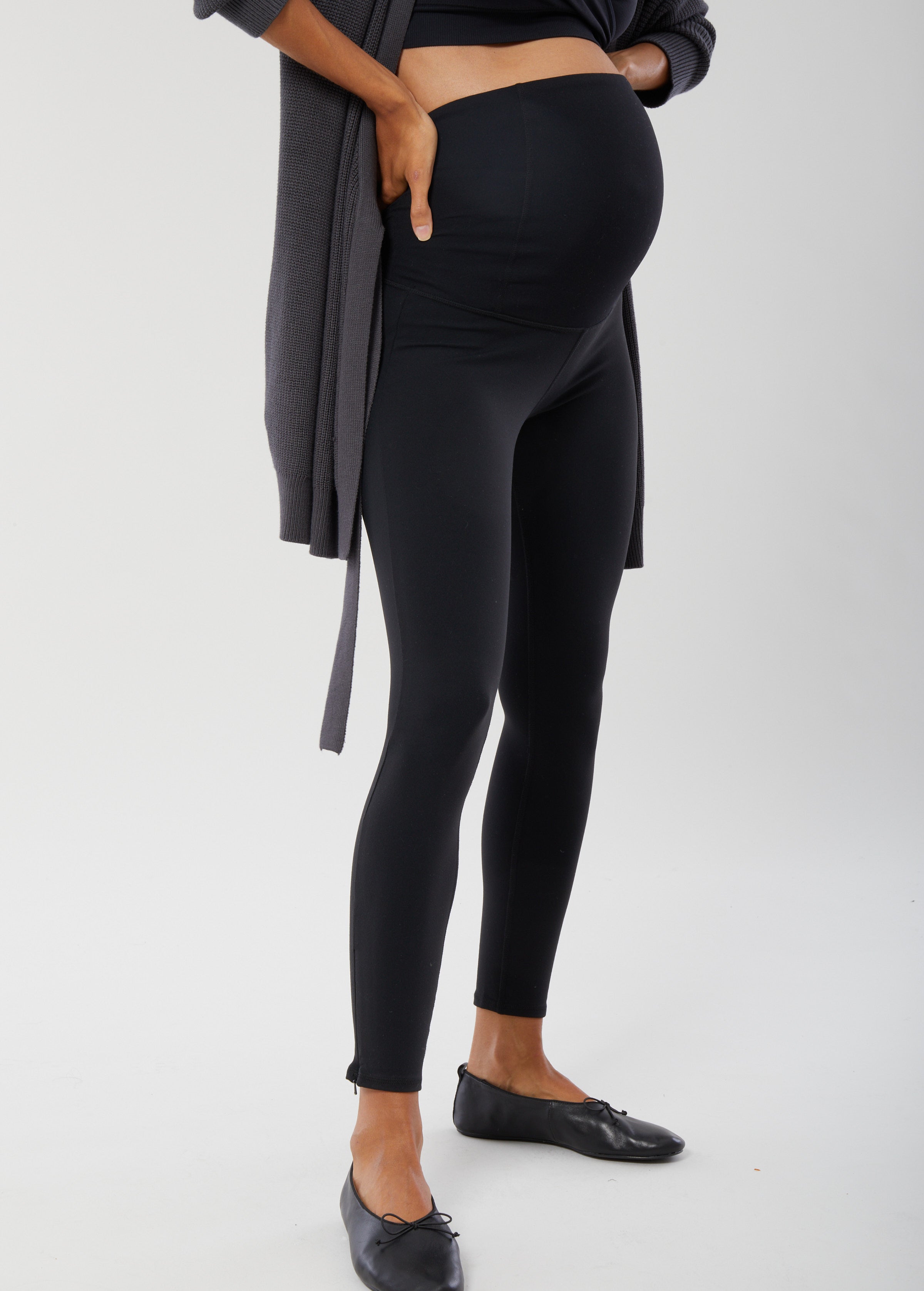 Akdağ Sportswear Seamless Women's Gray Maternity Sports Tights