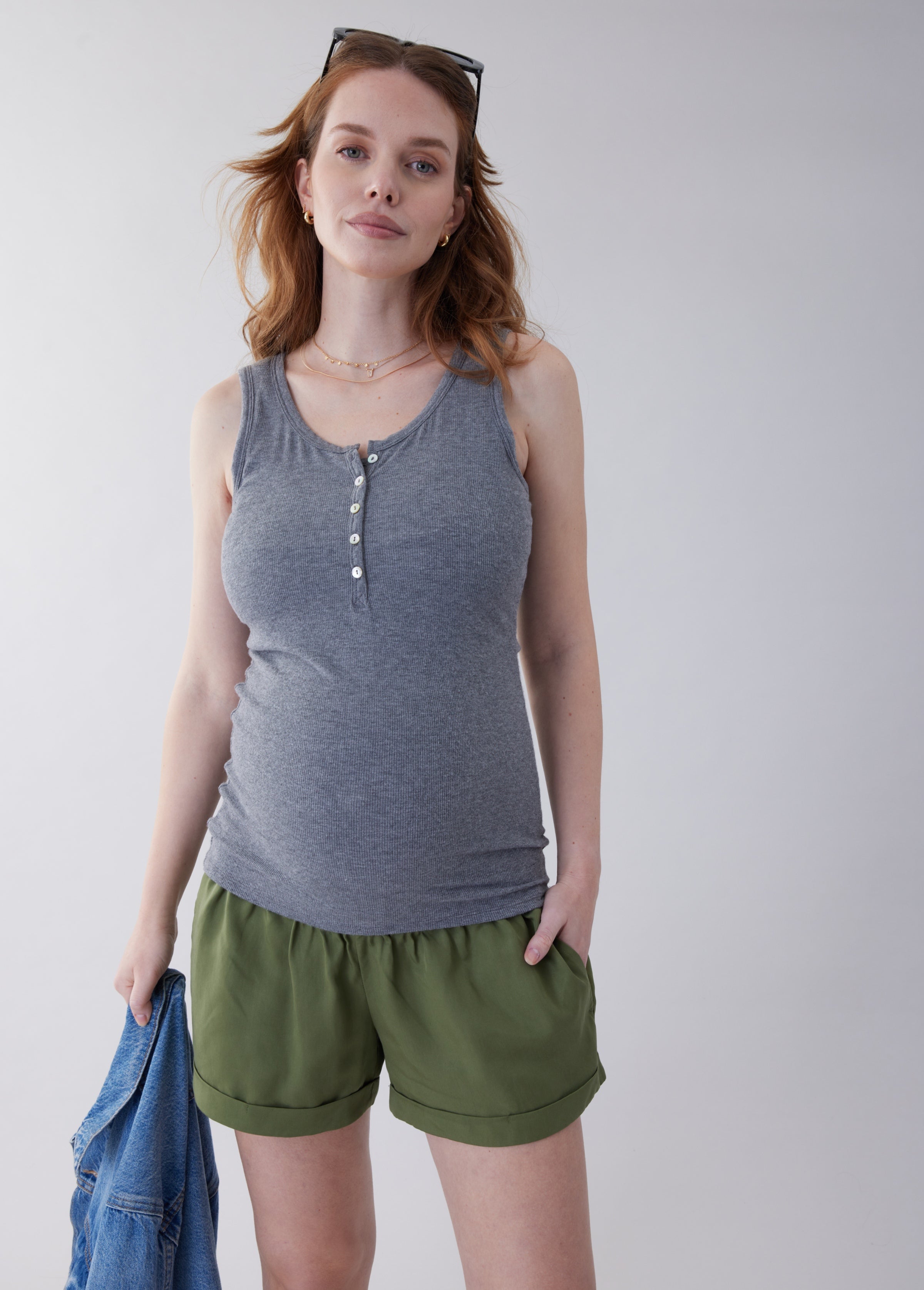 Organic Jersey Maternity Shorts order online