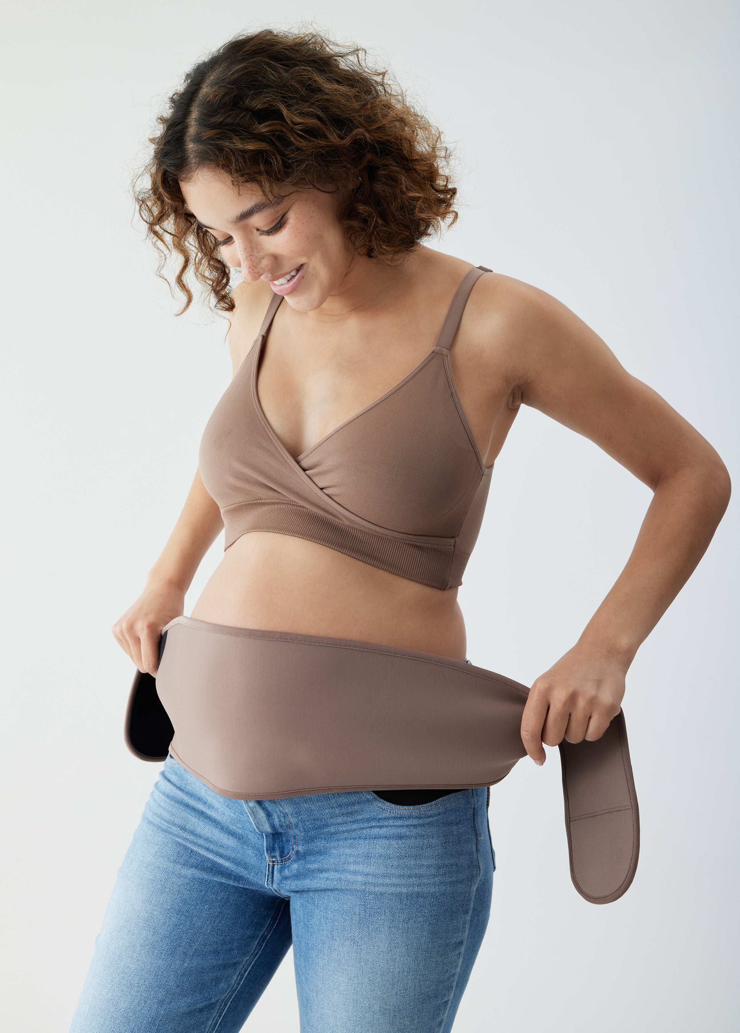 Ingrid & Isabel Maternity Belly Support Belt Deep Taupe