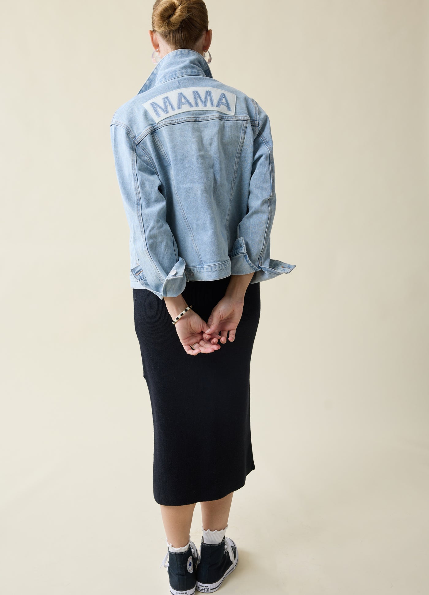 Mama Baby Matching Maternity Postpartum Denim Jacket Ingrid Isabel