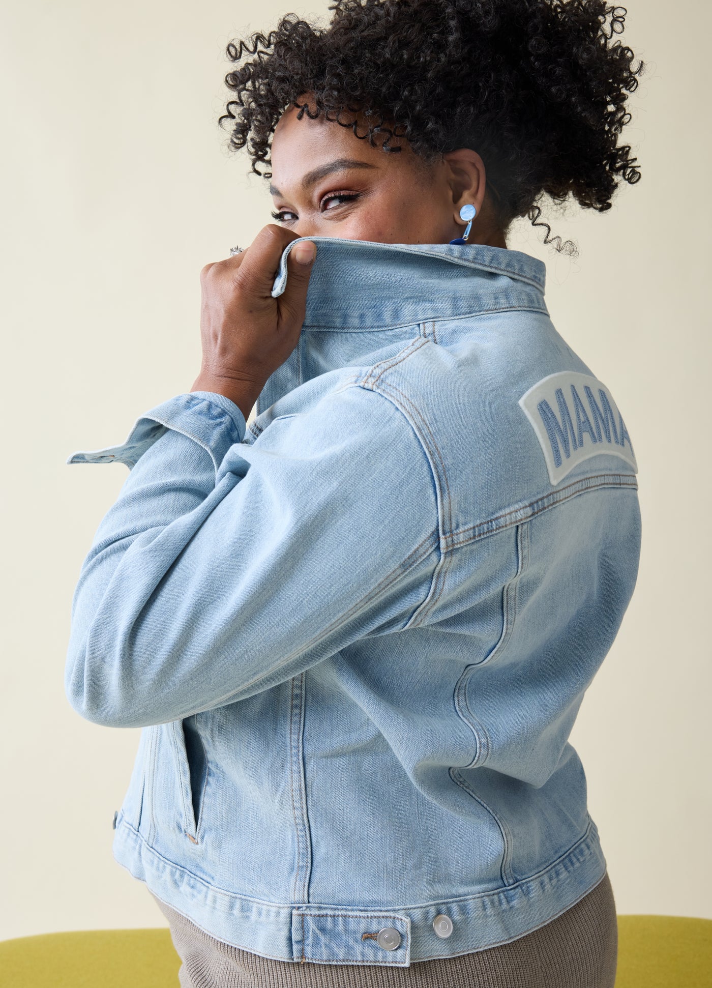 Ingrid and isabel mama denim jacket best sale