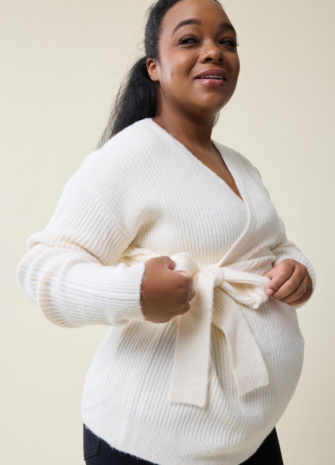 Maternity wrap sweater deals