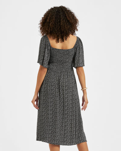 Ripe Emmy Shirred Maternity and Nursing Midi Dress