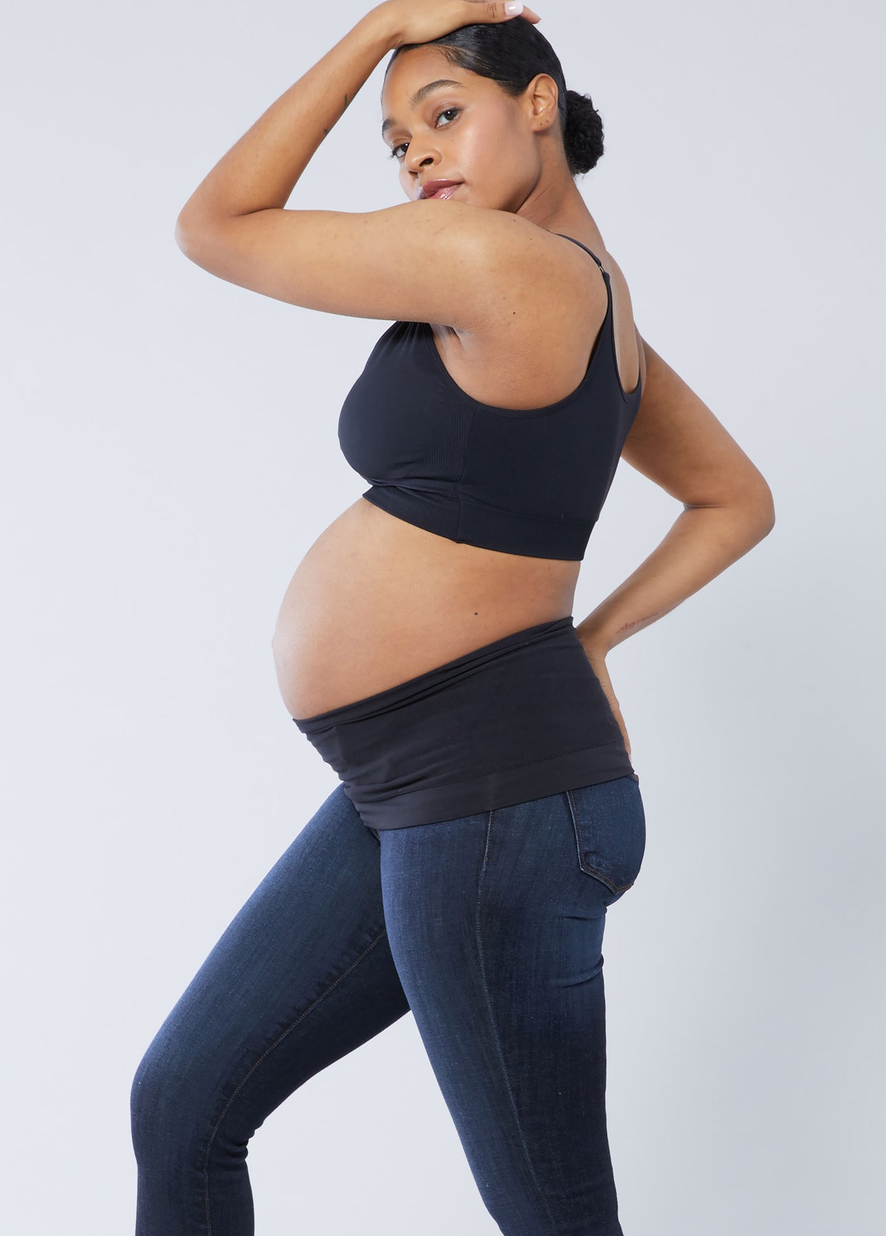Amazon.com: The Peanutshell Bando Belly Band for Pregnancy, Maternity Pants  and Jeans Extender for all Trimesters and including Post Pregnancy  (Small/Medium, Black) : Clothing, Shoes & Jewelry