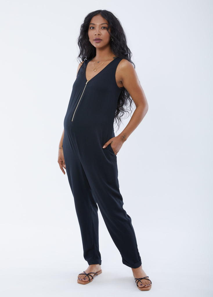 Adult Zipfront Embossed Woman Jumpsuit