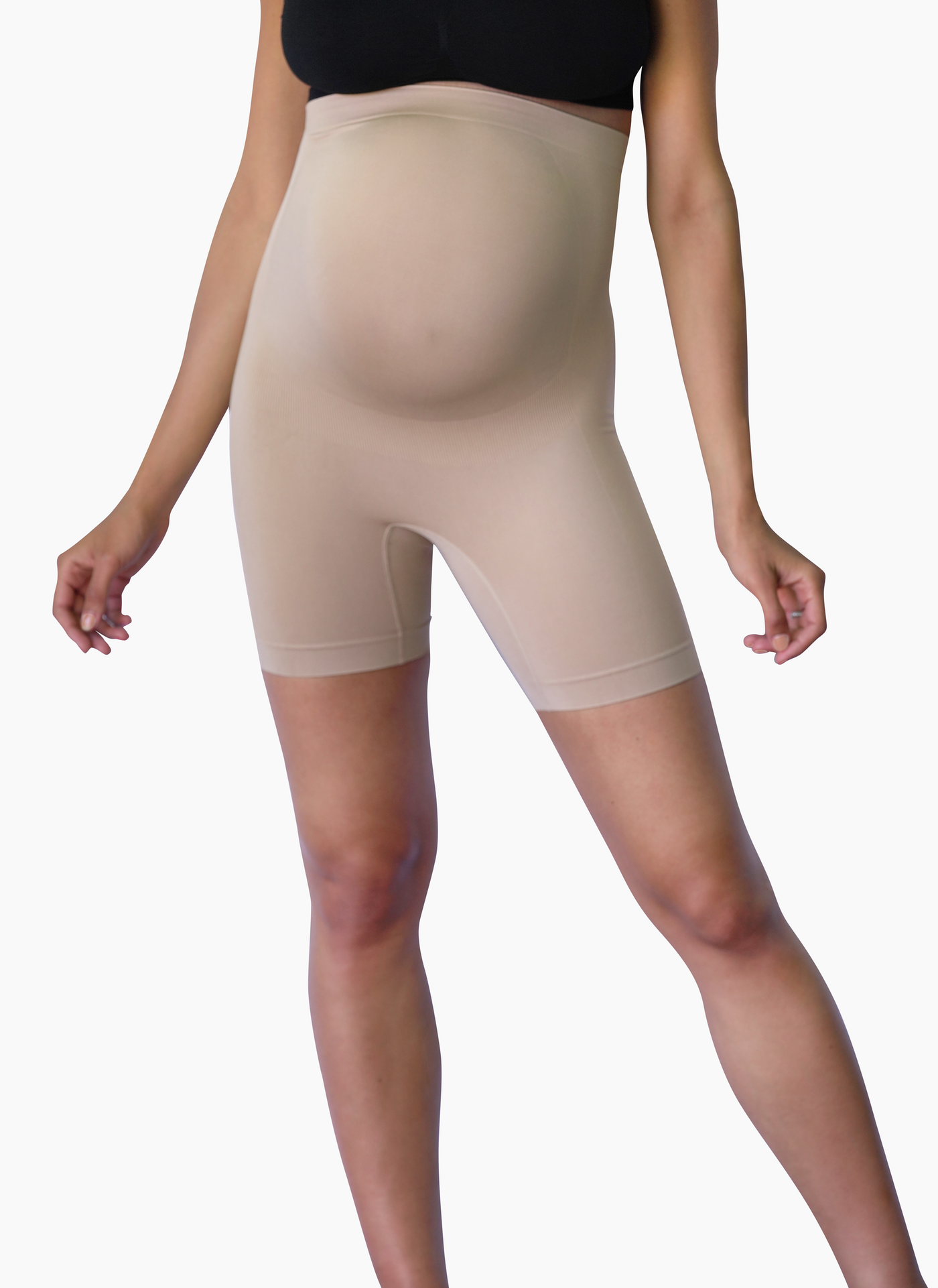 Seamless Ribbed Maternity Bike Shorts - Isabel Maternity by Ingrid &  Isabel™ Black XS