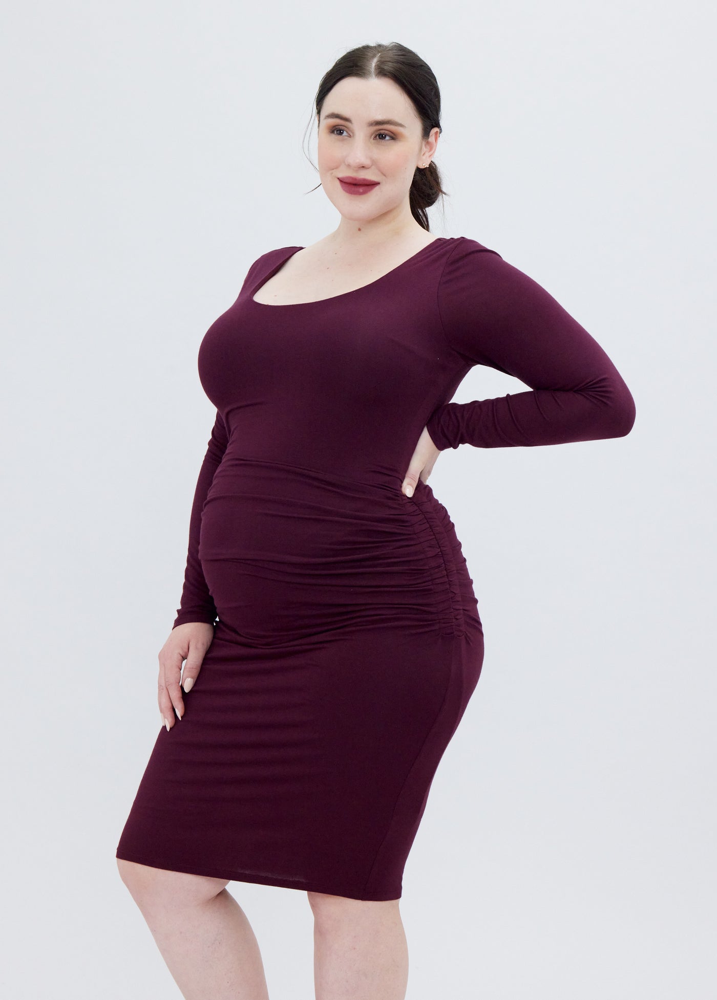 Isabel Maternity by Ingrid & Isabel Long Sleeve Sweater Maternity Dress  (as1, Alpha, x_s, Regular, Regular, Gray) at  Women's Clothing store