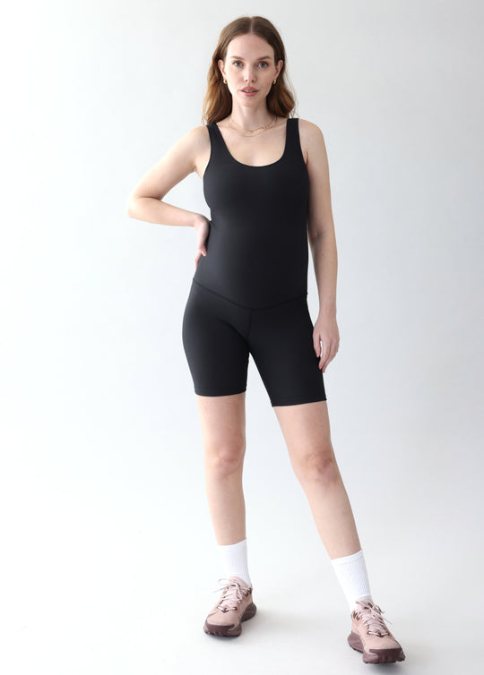  Womens Maternity Bodysuit Pregnancy Shapewear Sleeveless  Tank Top Shorts Romper Jumpsuit For Women Pink XL