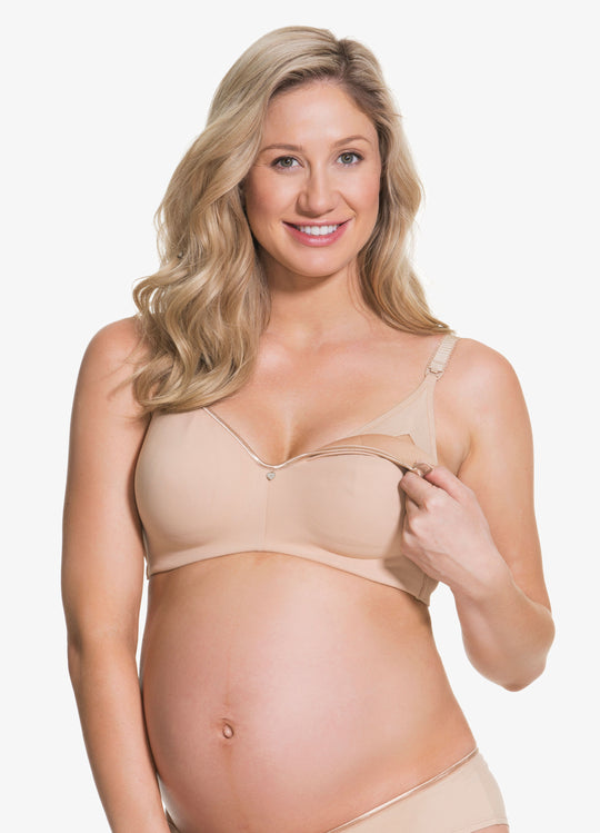 TimTams Flexi Wire Lace Nursing Bra - Taupe