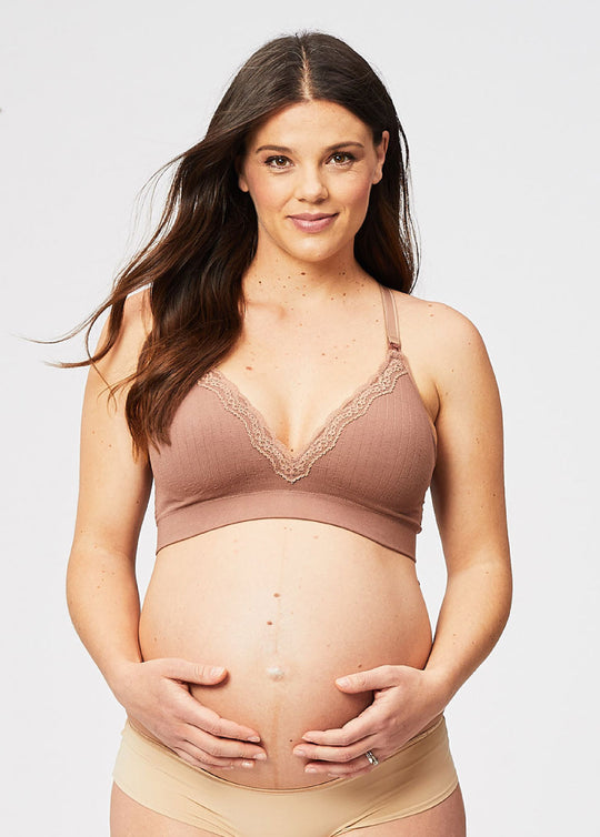Trendyvalley Organic Cotton Maternity & Nursing Bra with Pregnancy